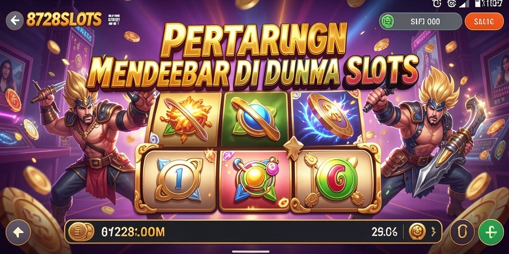 Tampilan aksi seru dalam gameplay <strong>8728SLOTS</strong> yang penuh strategi pertarungan.