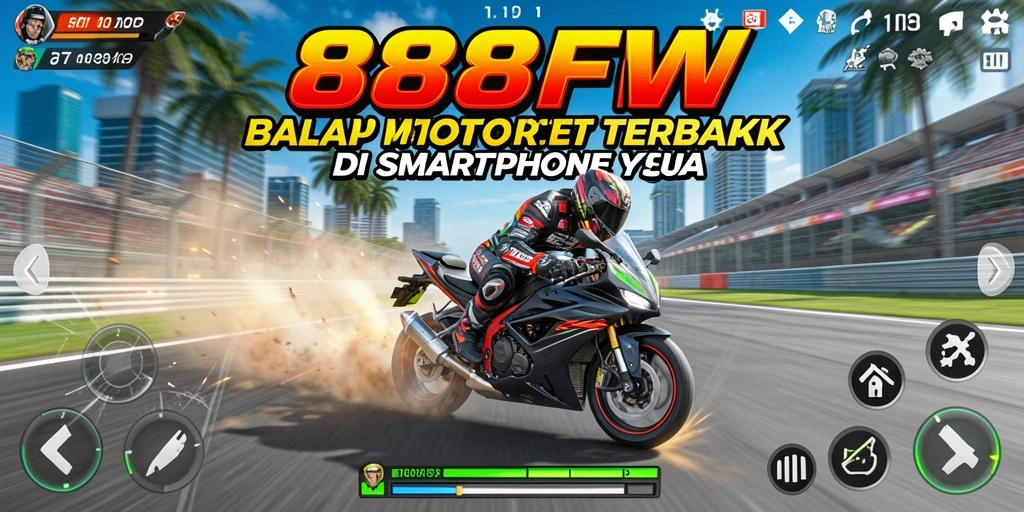 Tampilan gameplay seru dari balap motor di 888FW.