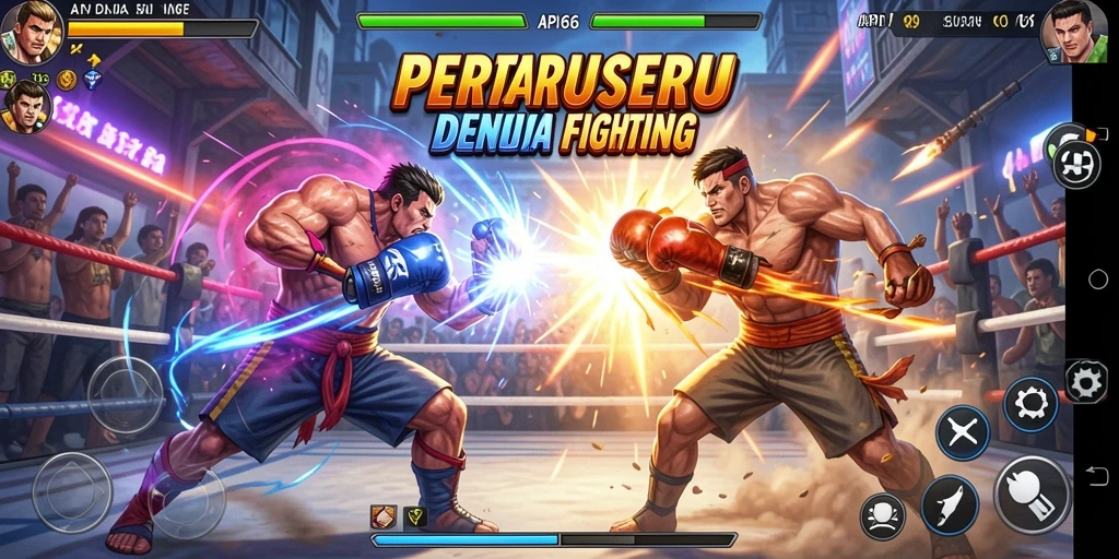 Tampilan gameplay seru dalam API66 dengan pertarungan dinamis.