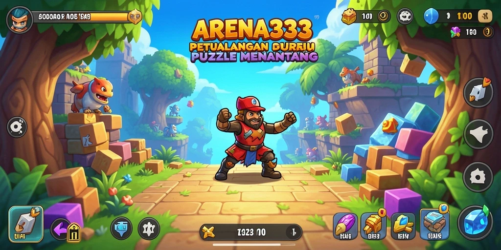 Tampilan gameplay seru dari ARENA333 penuh tantangan Puzzle.