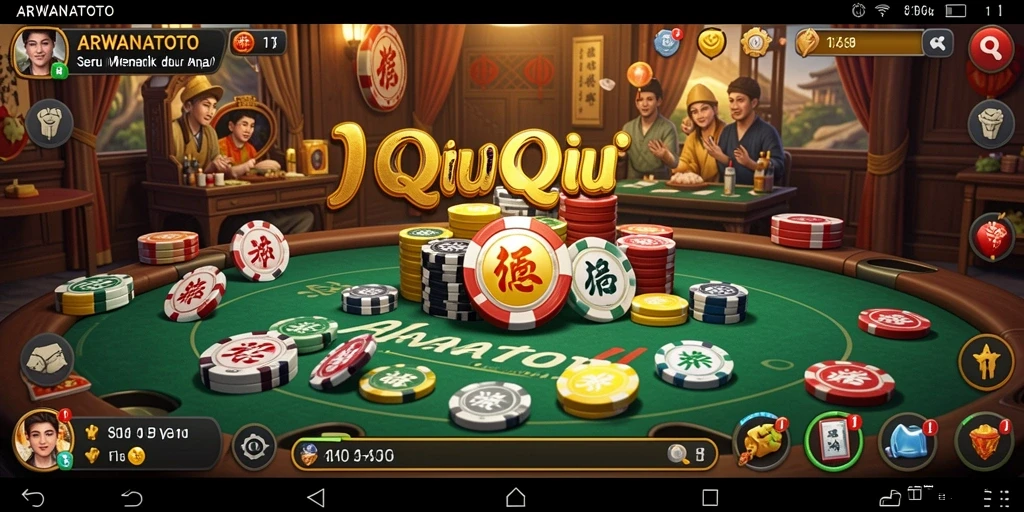 Screenshot dari gameplay QiuQiu yang menegangkan di ARWANATOTO.