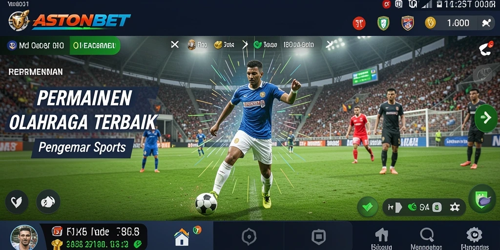 Screenshot gameplay ASTONBET menampilkan aksi seru dalam olahraga.