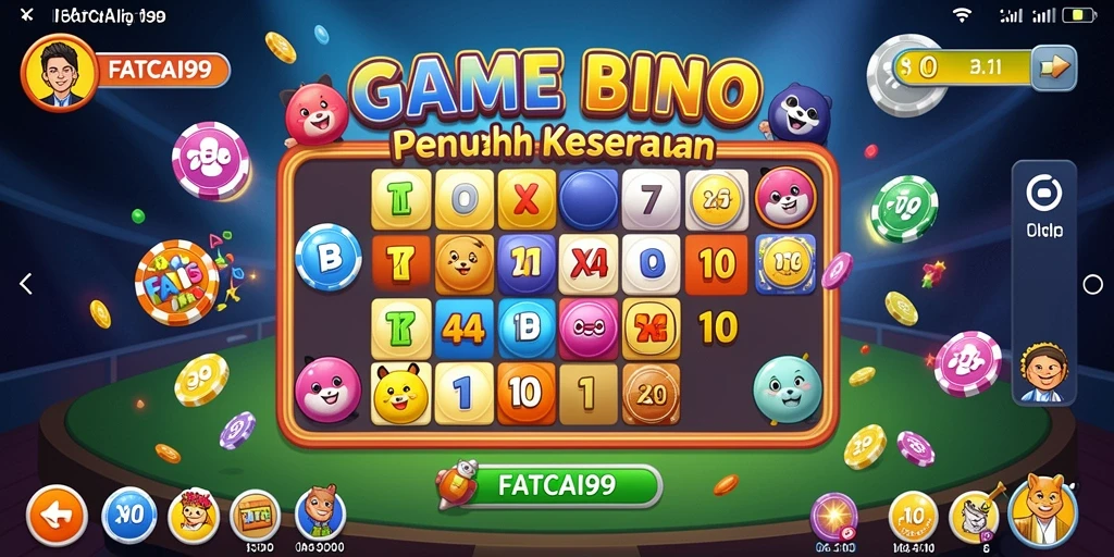 Tampilan gameplay seru dalam aplikasi FATCAI99 Bingo.