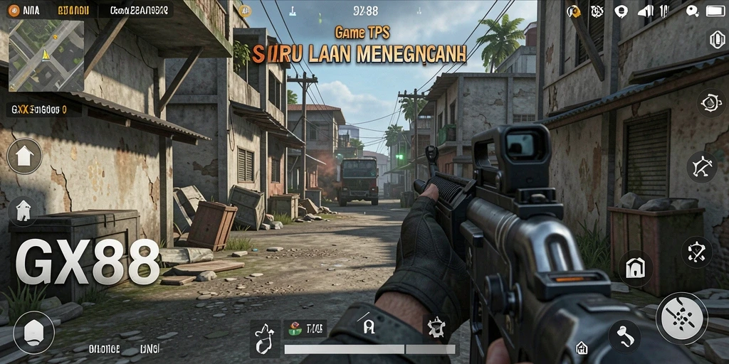 Tangkapan layar GX88 menampilkan aksi pertempuran yang mendebarkan.