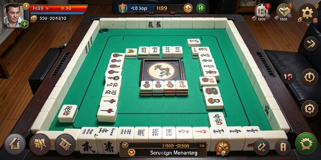 Screenshot H89 menampilkan pemain yang menikmati permainan Mahjong yang mendebarkan.