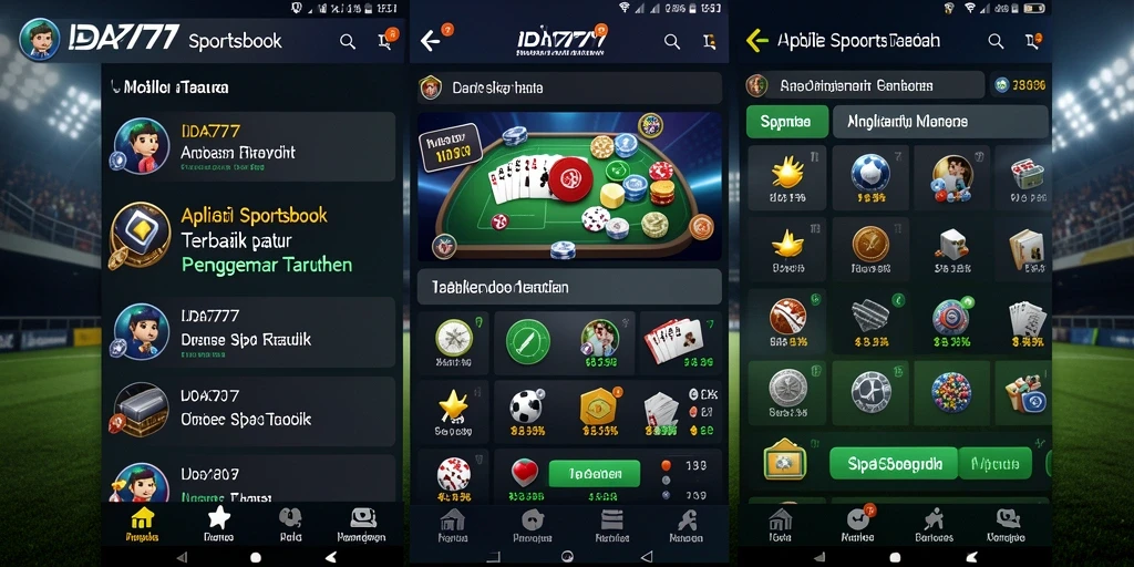 Tampilan gameplay Sportsbook yang mendebarkan di IDA777.
