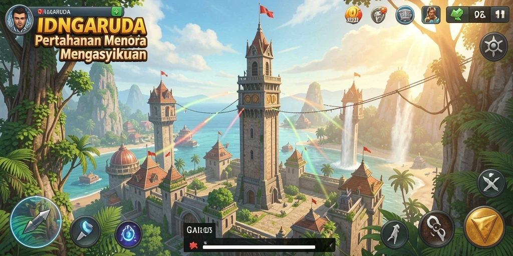 Gameplay menara pertahanan yang intens dan mendebarkan.