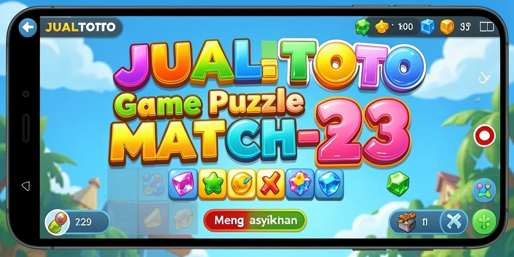 Tangkapan layar menampilkan gameplay seru dari JUALTOTO Match-3.