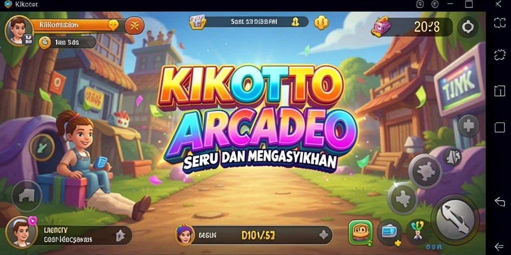 Tampilan gameplay KIKOTOTO yang seru dan penuh warna.