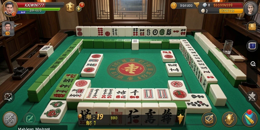 Tampilan gameplay Mahjong yang menawan di KKWIN777.
