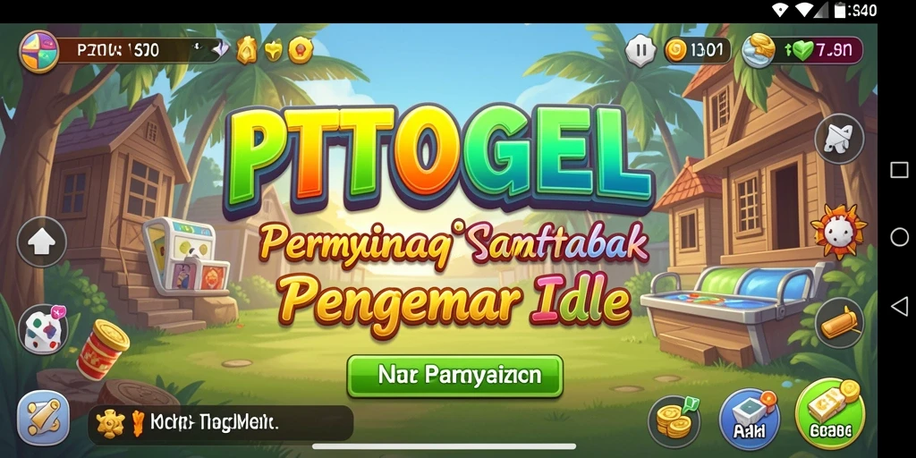 Tampilan utama gameplay PTTOGEL menampilkan keseruan dalam mode Idle.