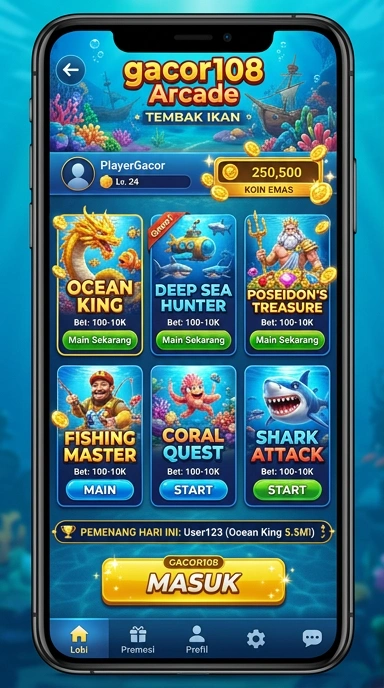 Screenshot menu kategori aplikasi di gacor108 untuk pilihan cepat.